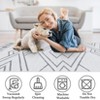 Modern Washable Geometric Area Rug Low Pile Non Slip Floor Carpet Non Shedding Stain Resistant Decorative Mat - 4 of 4