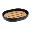 Evideco French Home Goods Versatile Soap Dish with Bamboo Tray - Bathroom Organizer for Stylish and Functional Storage - 2 of 4