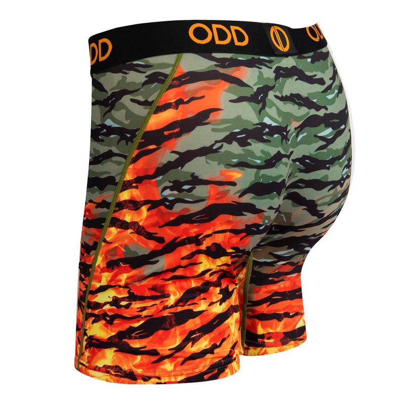 Odd Sox, Tiger Fire Camo, Novelty Boxer Briefs For Men, Xx-Large, 4 of 5