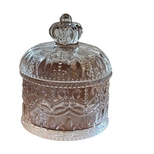 Slickblue Ribbed Glass Jar with Lid, Clear 4x4x5 in for Candy, Jewelry, or Bath Storage - 1 of 3