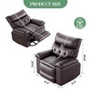 Recliner Chair, PU Leather Electric Reclining Sofa with Massage for Adults, 270° Swivel Home Theater Seating - 2 of 4