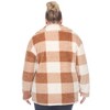 White Mark  Plus Size Plaid Shacket - 3 of 4