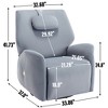 Swivel Rocker Power Recliner Chair with Lumbar and Neck Support Pillow, 270° Swivel, USB & Type-C Ports, and Heavy Duty Motion Mechanism - 4 of 4