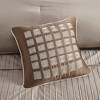 7 Pcs Elegant Charmeuse Stripe Print Comforter Set,All Season Bedding Set,Cozy Home Textile fits Lux Bedroom Decor,Matching Bed Skirt & Pillows - 4 of 4