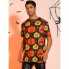 TATT 21 Men's Halloween Pumpkin Printed Short Sleeves Graphic T-Shirts - 2 of 4