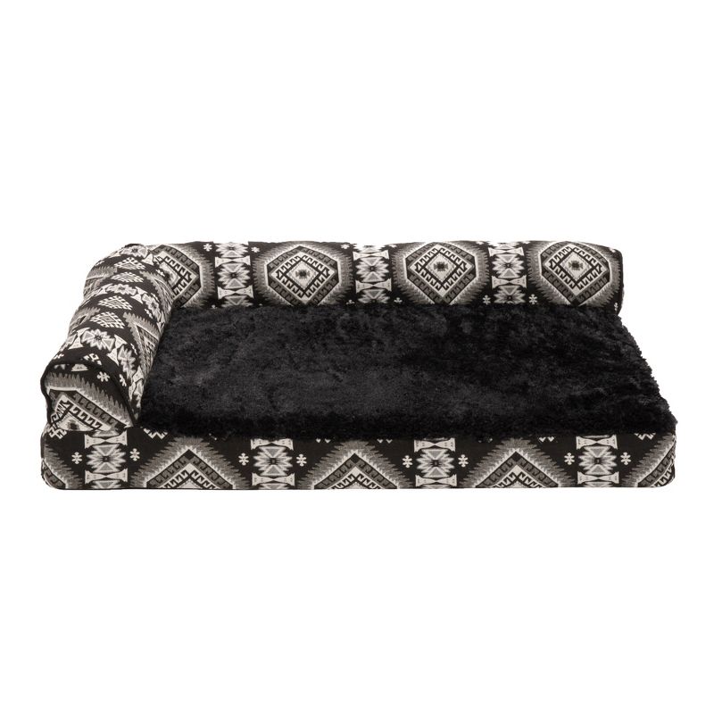 FurHaven Southwest Kilim Deluxe Chaise Lounge Orthopedic Sofa-Style Dog Bed, 2 of 4