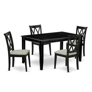 Southwestern Dining Set - 5 Piece Table & Chair Set - Black Finish - Kitchen Dinette - 1 of 4