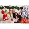 YOOCOZZ Christmas Decor, 4FT Flocked Xmas Tree, Multicolour LED Lights, 396 PE/PVC Tips, Glitter Base, Pine Cones,Light-Up Colorful Basin, Easy Setup - 4 of 4