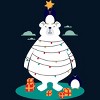 Men's Design By Humans Christmas in Arctic By StevenToang Tank Top - 2 of 3