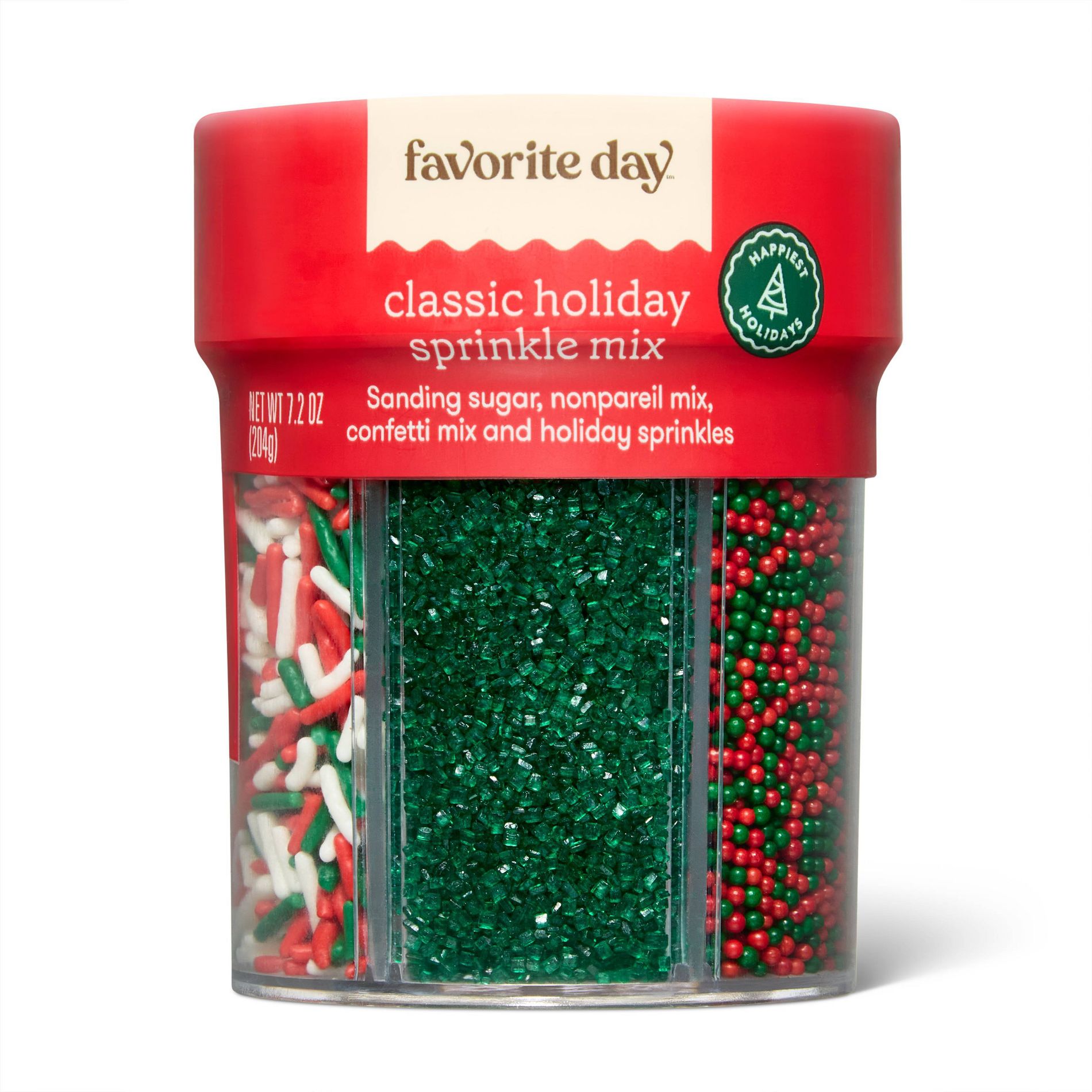 Classic 6 Cell Holiday Sprinkle Mix - 7.27oz - Favorite Day™