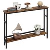 5.9" Narrow Sofa Table, 2 Tier Skinny Console Table with Adjustable Shelf, Slim Behind Couch Table for Living Room, Entryway, Hallway, Foyer - Black - 4 of 4