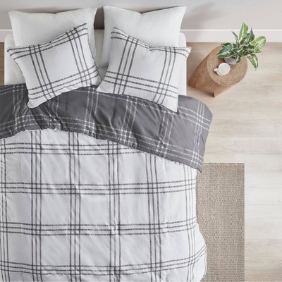 Intelligent Design 3pc Full/queen Esther Clip Jacquard Comforter Set Gray :  Target