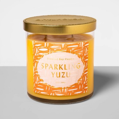  15.1oz Glass Jar 2-Wick Candle Sparkling Yuzu - Opalhouse™ 