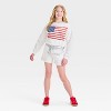 Girls' 4th of July Fleece Crew Neck Pullover Sweatshirt - art class™ - 4 of 4