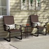 Costway Set of 2 Patio Chairs C-Spring Motion Chairs with Quick-drying & Breathable Fabric - 2 of 4