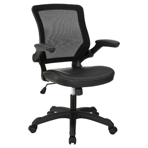 Modway articulate mesh office chair with deals fully adjustable vegan leather seat in black