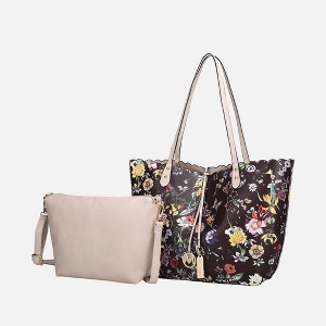 MKF Collection Danielle Reversible Shopper Tote Floral Bag, Crossbody Pouch Handbag Purse by Mia K - 1 of 4
