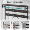 40''Coat Rack, 3-in-1 Hall Tree with Shoe Bench - 4 of 4