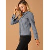 INSPIRE CHIC Women's Turn-Down Collar Flap Pockets Snap Button Faux Suede Jacket - 4 of 4