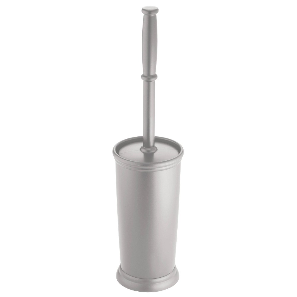 Photos - Garden & Outdoor Decoration Kent Plastic Toilet Bowl Brush and Holder Gray - iDESIGN