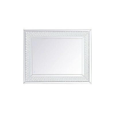 Elegant Lighting Raiden 32 x 40 inch led crystal mirror