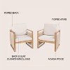 Gable Mid-Century Modern Roped Acacia Wood Outdoor Patio Chair with Cushions- JONATHAN Y - 4 of 4