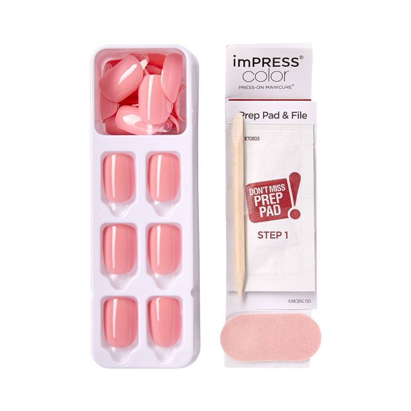 Kiss imPRESS Press-On Manicure Color Fake Nails - Pretty Pink - 3pk/90ct, 6 of 7