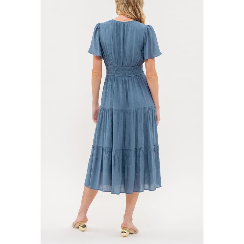 August Sky Women's Tiered Midi Dress, 3 of 6