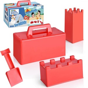 Snow Fort Building Block Beach Sand Toys for Kids, Sand Castle Mold Kit, Winter Summer Outdoor Fun Toys for Boys Girls Toddler Adults Birthday Gifts - 1 of 4