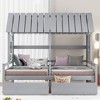 Twin Size House Platform Beds with Two Drawers for Boy and Girl - 2 of 4