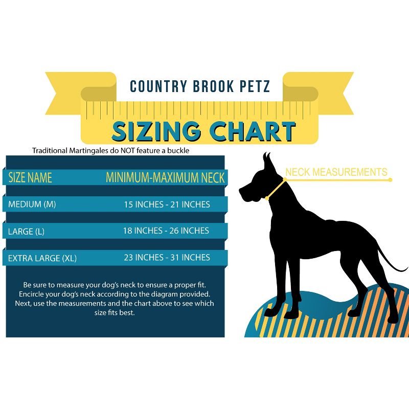 Country Brook Petz 1 1/2 Inch Martingale Heavyduty Nylon Dog Collar, 6 of 7
