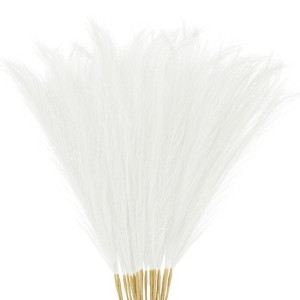 Unique Bargains Dried Plants Artificial Durable Small Fluffy Pampas Grass for Home, Office, Party 20 Pcs 21.7 Inch - 1 of 4