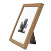 Americanflat 8x8 Picture Frame in Oak - Displays 4x4 With Mat and 8x8 Without Mat - Composite Wood with Shatter Resistant Glass  and Tabletop - 4 of 4