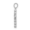 Black Bow Jewelry 14k Yellow or White Gold 1/10 Ctw Diamond Small Cross Pendant, 10x20mm - 2 of 4