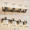 3 lamp Light Black Modern Crystal Table Lamp Mirror Headlight, Bathroom Vanity Lamp, Glass Mirror Vanity Shower Light,  Suitable for Bathroom - 3 of 4
