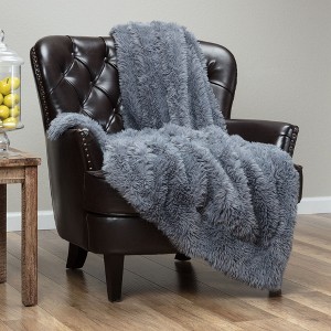 Chanasya Fuzzy Tusicon Faux Longfur Throw Blanket - Plush Blanket - 1 of 4