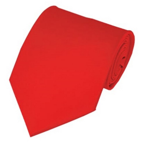 Solid Color Tie in Bright Red 