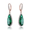 Guili Teardrop Leverback Earrings in Sterling Silver with CZ in Amber, Emerald, Sapphire, Gold & Rose Gold – Vibrant Sparkle for Luxe Appeal - 3 of 3