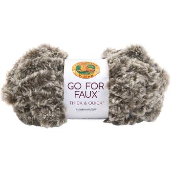 (3 Pack) Lion Brand Yarn Go for Faux Bulky Yarn, Blonde Elk