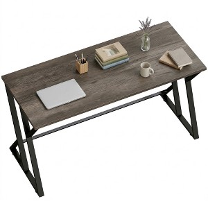 HOMCOM 55 Inch Computer Desk, Industrial Writing Desk with Z