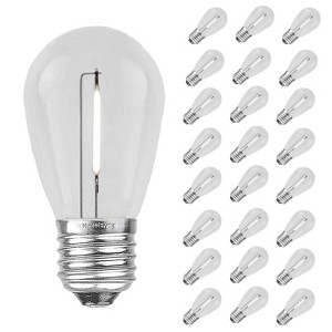 Novelty Lights S14 Hanging LED String Light Replacement Bulbs E26 Medium Base 1 Watt - 1 of 4