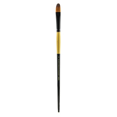 Dynasty Black Gold Series Long Handled Synthetic Filbert Brushes, Series 1526
