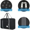 Hachikiko Foldable 25L Travel Duffel Tote, Waterproof Carry On Luggage for Frontier Airlines, Overnight Gym Bag,Black - 3 of 4