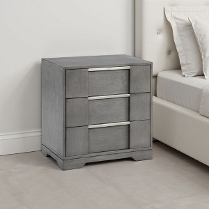 Royal Hampton Nightstand with 3 Drawers, Dovetail Built Solid Wood - 1 of 4