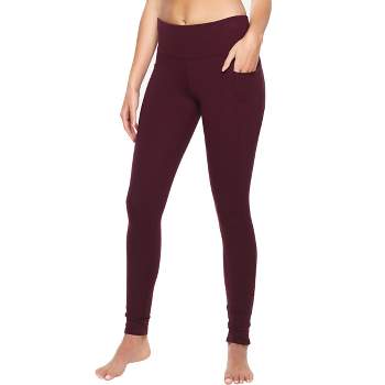Felina 2-Pack Leggings Wide Waistband Suede Light Weight Mid Rise LARGE