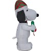 Peanuts Christmas Airblown Inflatable Snoopy with Wreath, 3.5 ft Tall, White - 3 of 4
