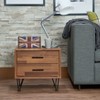 Okak Retro Tall Dresser for Bedroom with 5 Stylish Drawers,Wide Storage Chest of Drawers Nightstand for Closet Bedside Living Room Hallway - 3 of 4