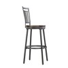 Stockton 25" Metal Swivel Stool - Slate Grey - Golden Oak Seat - 3 of 3