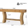 Tribesigns Solid Wood Console Table, 59-Inch Long Sofa Table with Stable Curved Legs for Entryway, Living Room, Hallway, Foyer - 3 of 4