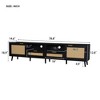 JUJABU Rattan TV Console for TVs up to 85", with Solid Wood Legs and Storage Cabinets for Living Room - 3 of 4